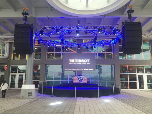 Elation Lights XFINITY East Plaza at American Airlines Arena in Miami