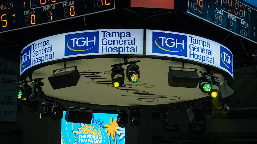 Elation and Thunder City transforming events at Tampa’s Yuengling Center with arena lighting upgrade