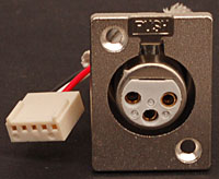 3 PIN FEMALE XLR INPUT FOR ICE, ELED RGB