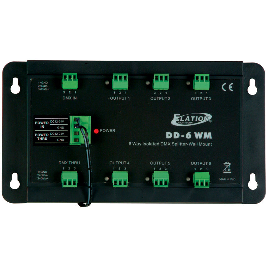 DD-WM6 - Wall Mount DMX Splitter