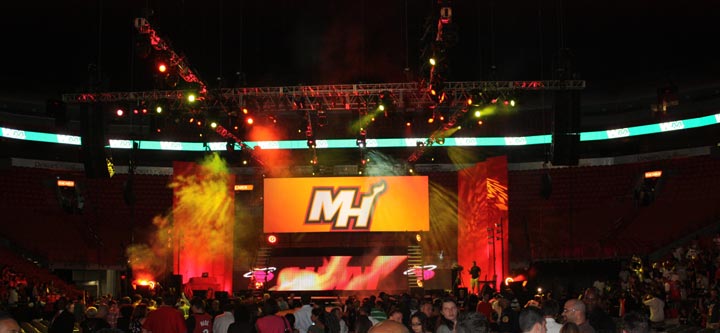 Elation Professional Miami Heat Welcomes James, Wade, & Bosh with Elation Lighting