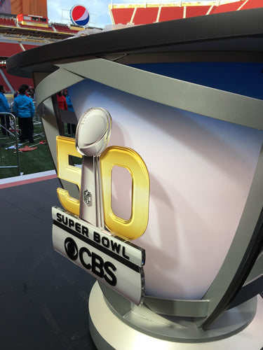 Elation Products at Super Bowl 50 Light CBS Sets and Halftime Show