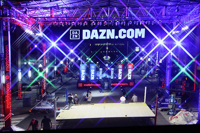 Adaptable Elation lighting for Tulsa boxing match