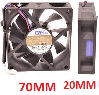 AVC DA07020B12U 12V WHITE CONNECTOR  FAN
