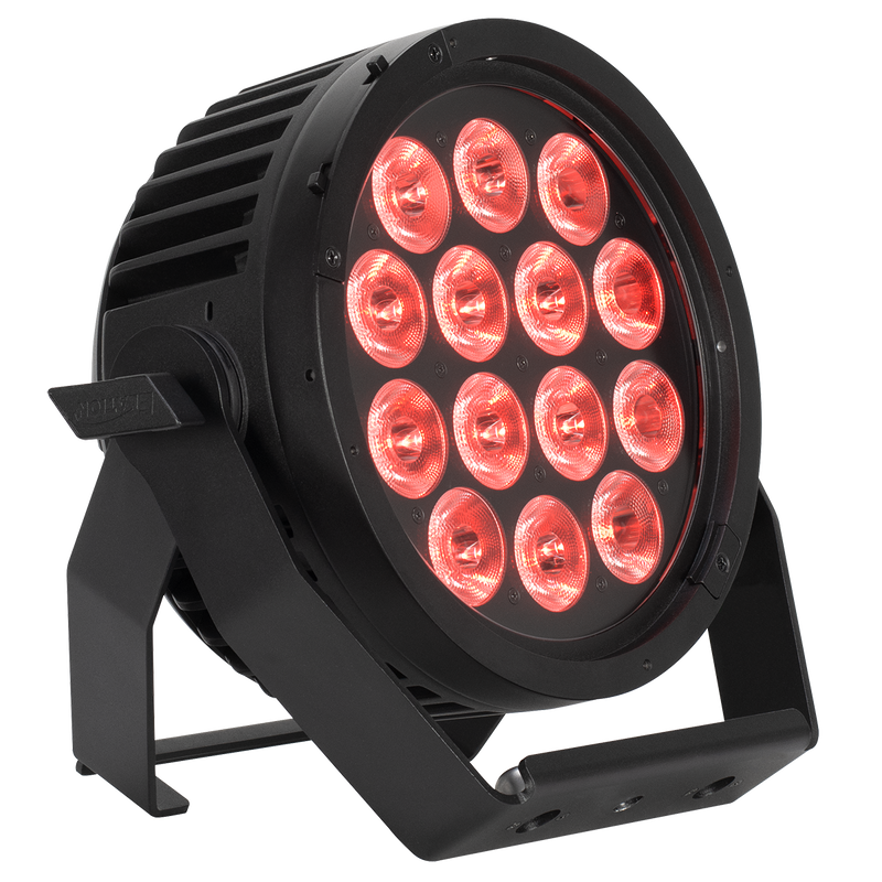 SIX+ PAR L Luimnaria tipo Par IP65 con 14 Leds RGBLA+UV de 20W, Ã¡ngulo Beam de 12Â° + lente de 20Â° incluÃ­do. 7,300 Lumens.