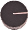 KNOB BLACK D=20 H=14 AXIS=6 W.INDICATOR