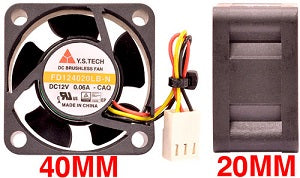 40x40x20 12V FEEDBACK W/3P PLUG FAN