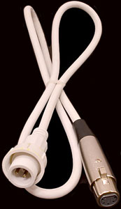 3.3FT WHITE XLR CABLE FOR SIXPAR 300WMG