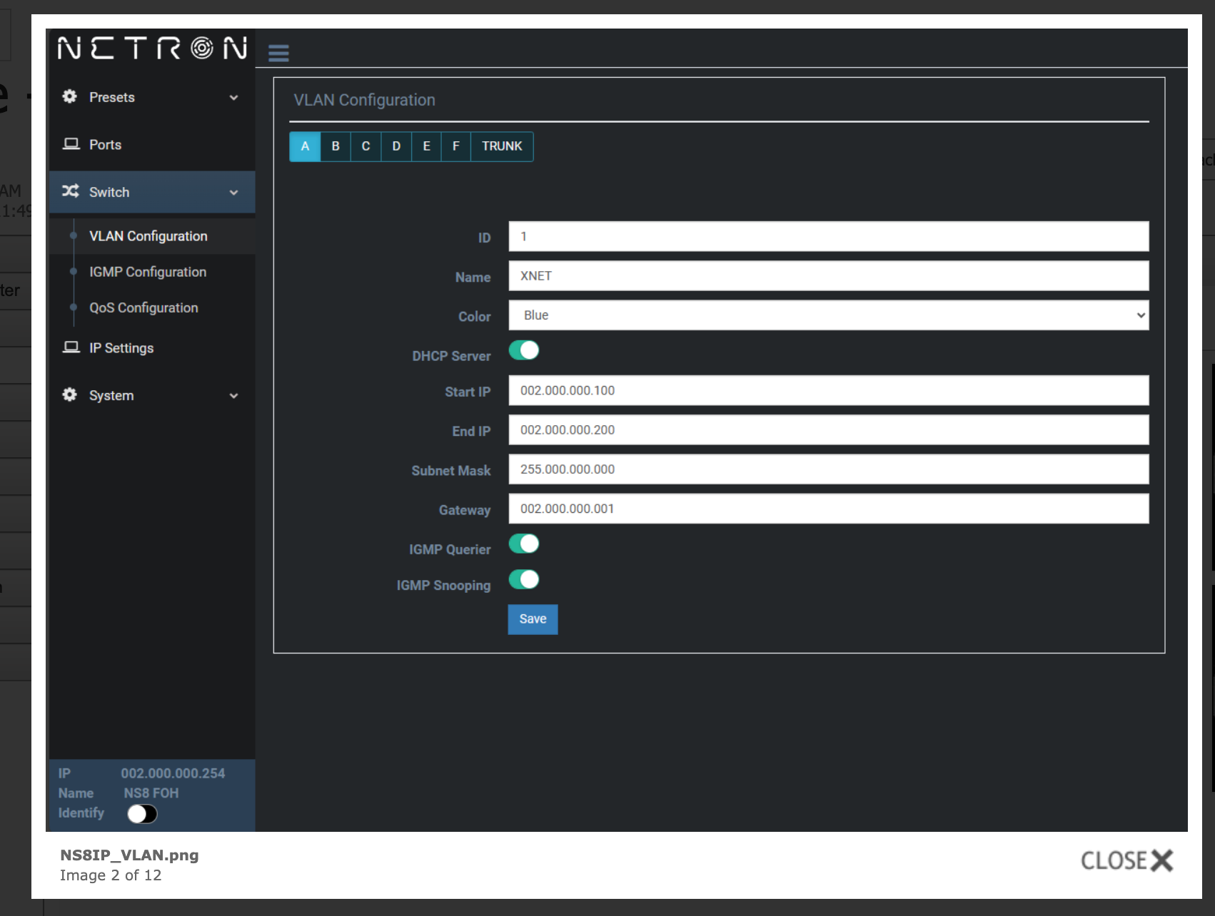 NS8 IP