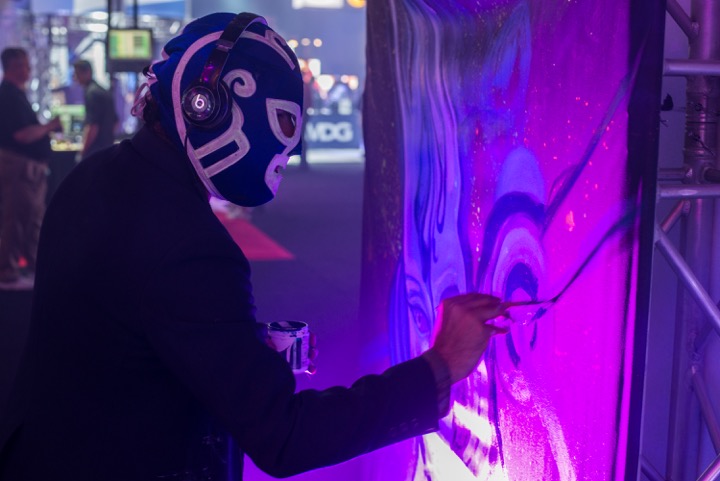Black Light Artist Uses Antari UV Lights to Unique Works of Art