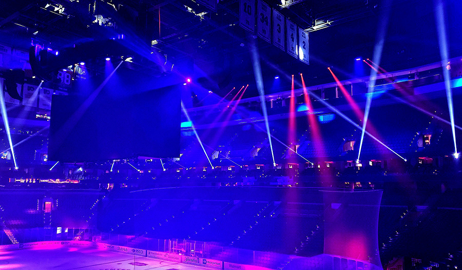 Elation lighting, high-tech scoreboard enrich fan experience at Wells Fargo CenterGallery Image wells fargo center 3 900 